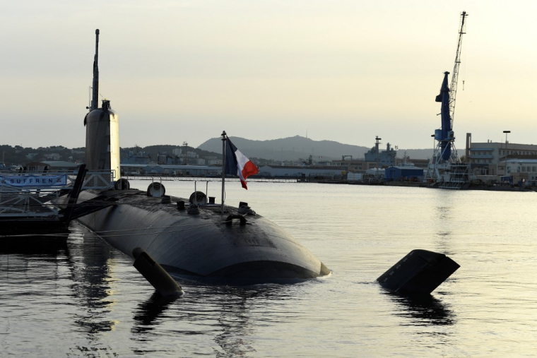 Un sous-marin Barracuda de la marine française à Toulon, le 6 novembre 2020. ( AFP / NICOLAS TUCAT )