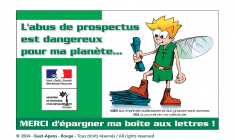 Une reproduction d'un autocollant de l'opération "Stop pub" lancée par le gouvernement, en 2004 (illustration) ( AFP /  )