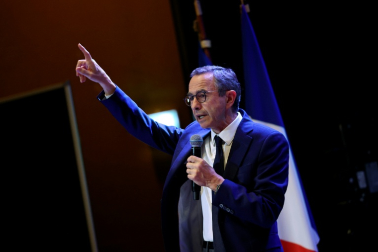 Bruno Retailleau, président des Républicains (LR) et candidat àla présidentielle de 2027, le 31 août 2026 à Boulogne-Billancourt, près de Paris ( AFP / SIMON WOHLFAHRT )