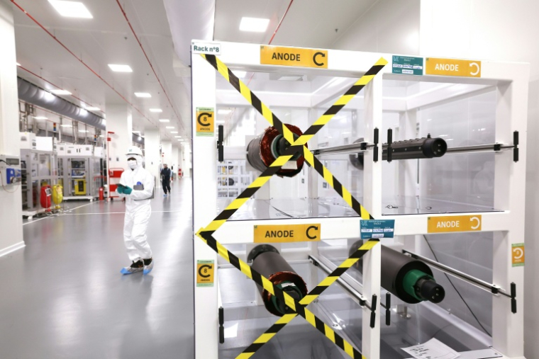 Dans l'usine de Verkor à Bourbourg, le 11 décembre 2025 ( AFP / Francois LO PRESTI )