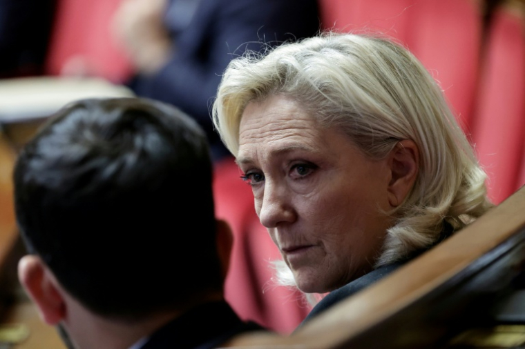 La présidente des députés du Rassemblement national, Marine Le Pen, à l'Assemblée nationale, Paris, le 27 octobre 2025 ( AFP / STEPHANE DE SAKUTIN )