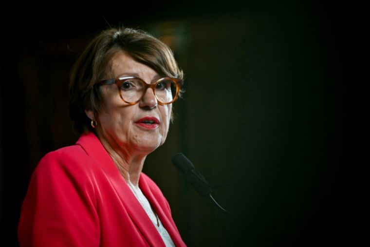 La ministre de l'Agriculture, Annie Genevard, le  4 septembre 2026 à Paris ( AFP / LOU BENOIST )