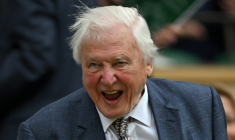 Le naturaliste britannique David Attenborough au tournoi de tennis de Wimbledon, le 1er juillet 2024 ( AFP / Glyn KIRK )