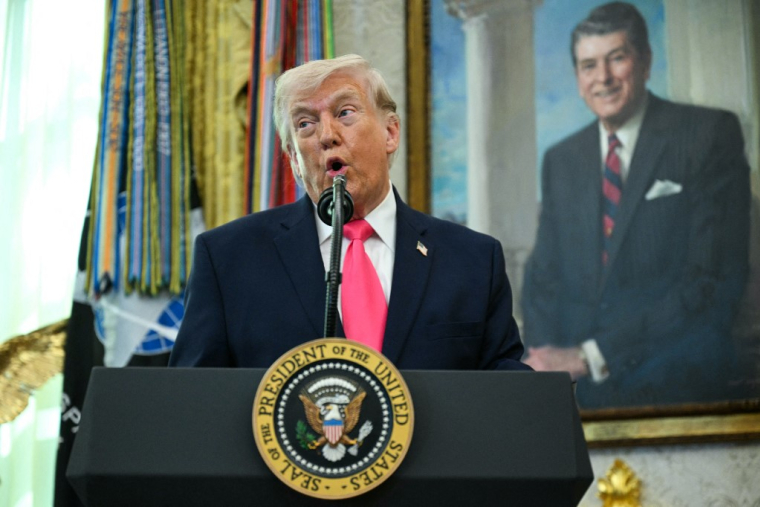 Donald Trump à Washington, aux Etats-Unis, le 24 mars 2026. ( AFP / JIM WATSON )