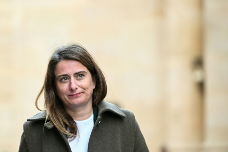 Marine Tondelier, patronne des Ecologistes, le 11 mars 2026 à Paris ( AFP / Bertrand GUAY )