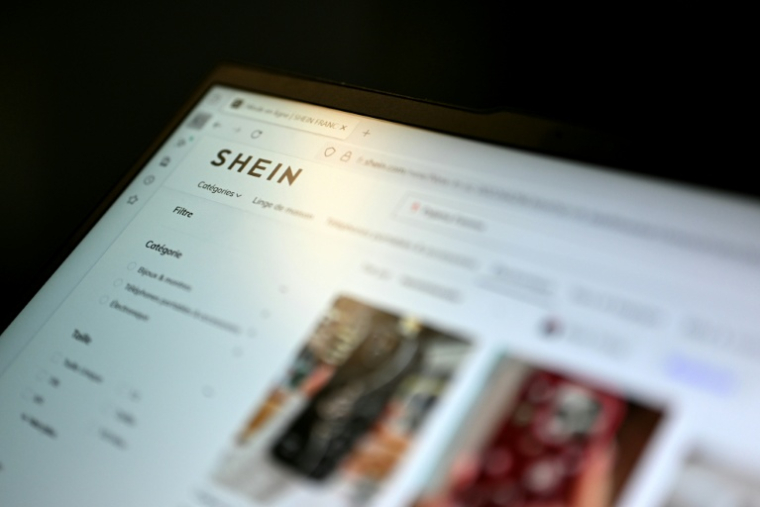 Le site d'e-commerce de Shein, le 5 novembre 2025 à Paris ( AFP / Julie SEBADELHA )