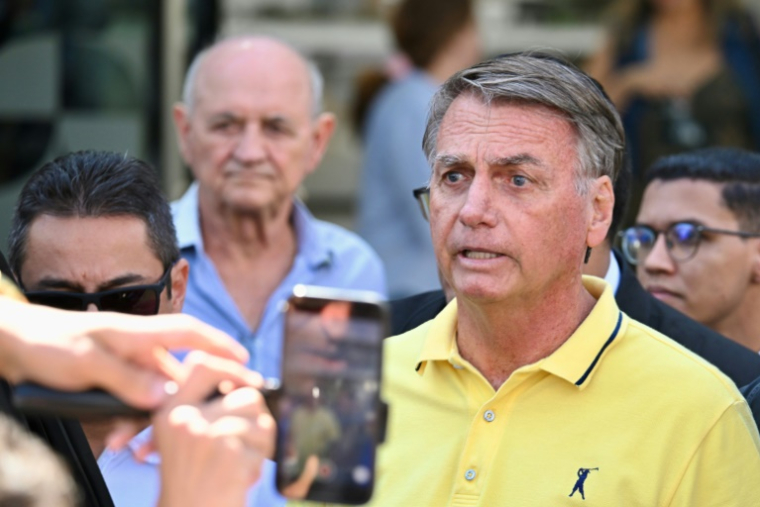 Jair Bolsonaro à Brasilia le 16 août 2025 ( AFP / Evaristo SA )