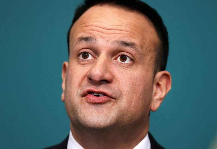 Photo d'archives de Leo Varadkar lors d'une conférence de presse à Dublin