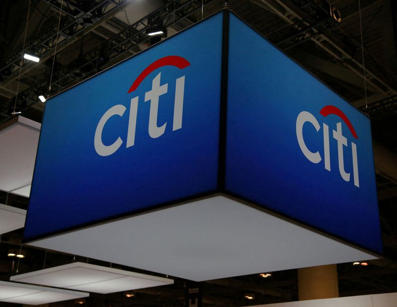 Logo de Citigroup lors de la conférence bancaire et financière SIBOS à Toronto