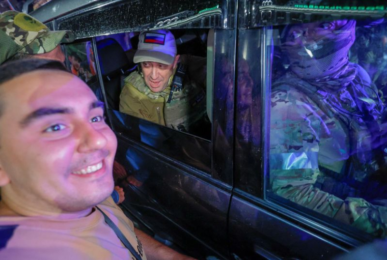 Le chef mercenaire Wagner Yevgeny Prigozhin à Rostov-on-Don, en Russie