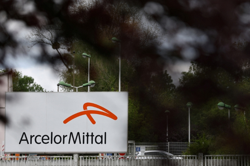 Logo du groupe sidérurgique ArcelorMittal à Basse-Indre