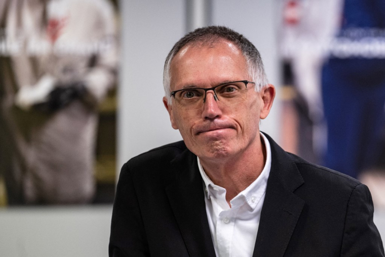 Carlos Tavares à Hordain, le 27 octobre 2022. ( AFP / SAMEER AL-DOUMY )