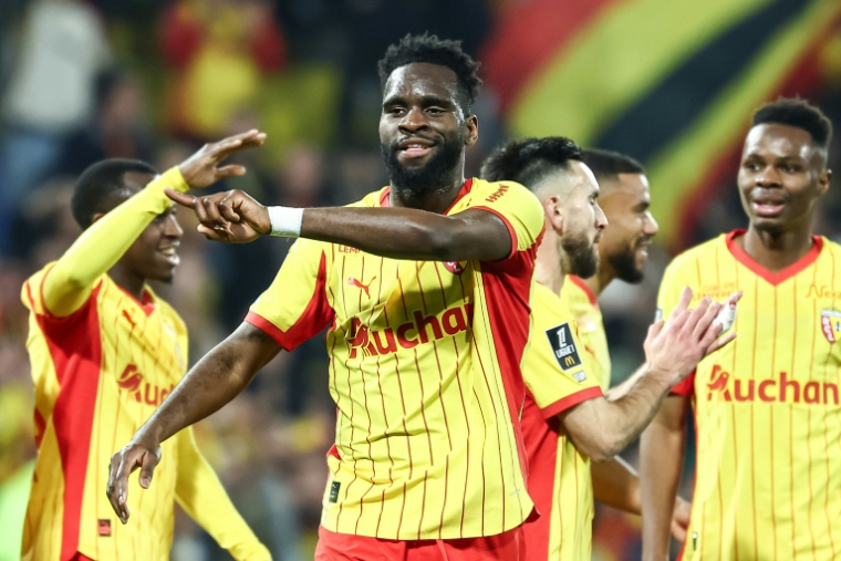 Odsonne Edouard lors de la victoire du RC Lens contre Angers au stade Bollaert en Ligue 1 le 20 mars 2026 ( AFP / Sameer Al-DOUMY )