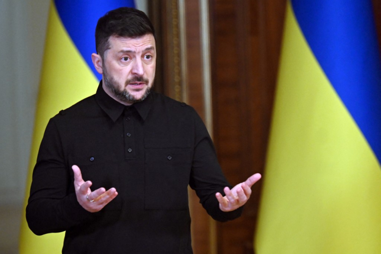 Volodymyr Zelensky, à Kiev, le 13 octobre 2025 ( AFP / SERGEI SUPINSKY )
