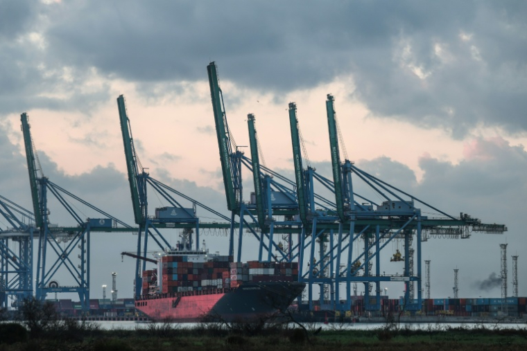 Le port de Marseille-Fos lors d'une grève de 24 heures des dockers, le 30 octobre 2026 dans les Bouches-du-Rhône ( AFP / Thibaud MORITZ )