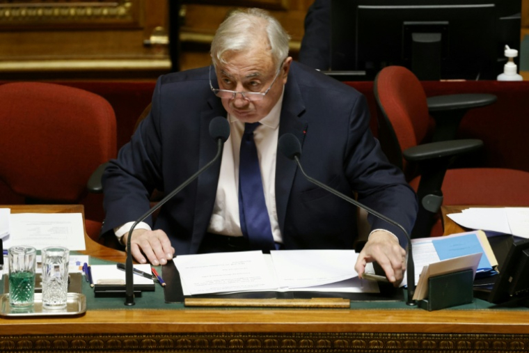 Le président LR du Sénat Gérard Larcher lors d'une session parlementaire le 23 janvier 2025 à Paris ( AFP / Ludovic MARIN )