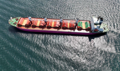 Le vraquier TK Majestic, transportant des céréales de la mer Noire