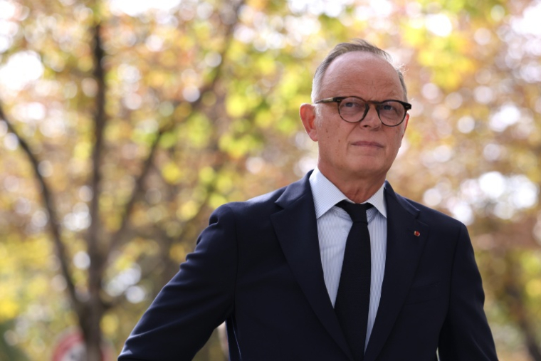 Le candidat Horizons à la présidentielle Edouard Philippe à Paris le 18 septembre 2026 ( AFP / Kenzo TRIBOUILLARD )