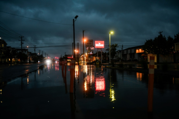 Inondation à Ocean City, dans l'Etat américain du New Jersey, le 26 septembre 2026 ( AFP / Matthew Hatcher )