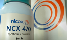 Un flacon du traitement NCX 470 de Nicox. (Crédit:  / Nicox)