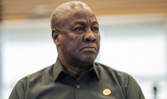 Le président du Ghana, John Mahama, à Addis Abeba, le 16 février 2025 ( AFP / AMANUEL SILESHI )