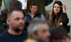 Karine Duc, coprésidente de la Coordination rurale (CR, à Agen le 14 mai 2025. ( AFP / ROMAIN PERROCHEAU )