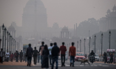 La pollution de l'air à New Delhi, en Inde. ( AFP / ROBERTO SCHMIDT )