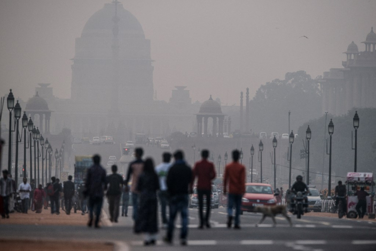 La pollution de l'air à New Delhi, en Inde. ( AFP / ROBERTO SCHMIDT )