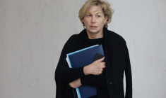 Nathalie Delattre à Paris, le 6 novembre 2024. ( AFP / LUDOVIC MARIN )