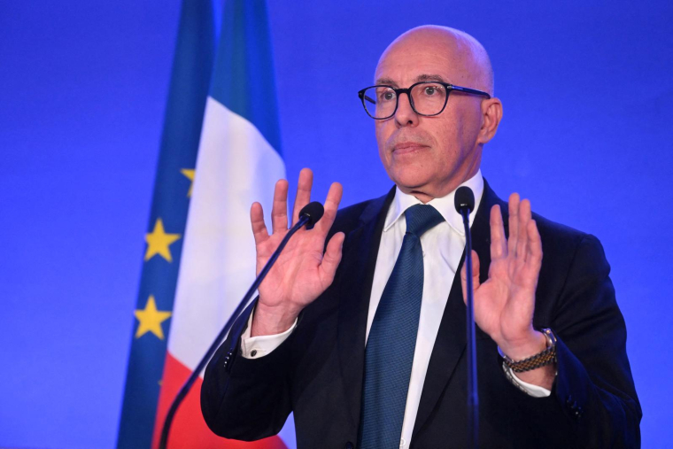 Le président des Républicains Eric Ciotti, le 24 janvier 2023. ( AFP / EMMANUEL DUNAND )