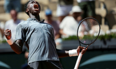 Moïse Kouame à Roland-Garros le 28 mai 2026 ( AFP / Dimitar DILKOFF )