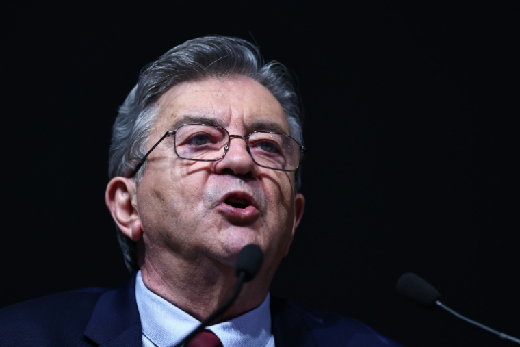 Le candidat LFI à la présidentielle Jean-Luc Mélenchon à Paris le 28 septembre 2026 ( AFP / Anne-Christine POUJOULAT )