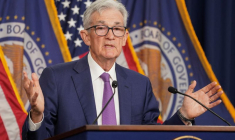 Le président de la Fed, M. Powell, s'exprime lors d'une conférence de presse à Washington