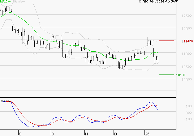BIOMERIEUX : Une consolidation vers les supports est probable