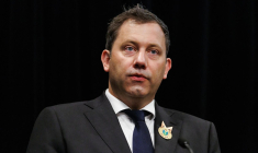 Lars Klingbeil, ministre fédéral des Finances et vice-chancelier d'Allemagne, lors de la réunion des ministres des Finances et des gouverneurs des banques centrales du G7 à Banff, en Alberta (Canada), le 22 mai 2025.  ( AFP / COLE BURSTON/ )