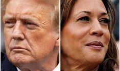 L'ancien président américain Donald Trump et la vice-présidente américaine Kamala Harris