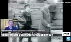 80 ans du D-Day : Macron rend hommage à De Gaulle à Bayeux