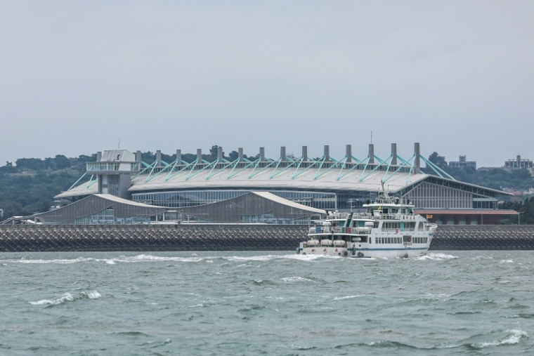 Le quai de Shuitou, assurant la liaison de transport entre les îles taïwanaises de Kinmen et la Chine continentale, le 28 octobre 2025 ( AFP / I-Hwa Cheng )