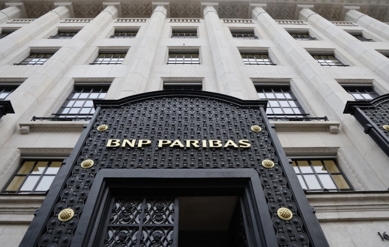 Les locaux de BNP Paribas à Paris en 2025. ( AFP / LUDOVIC MARIN )