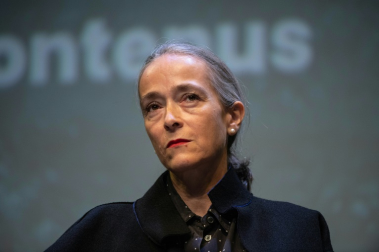 La présidente de France Télévisions, Delphine Ernotte Cunci, le 16 septembre 2022 à La Rochelle ( AFP / XAVIER LEOTY )