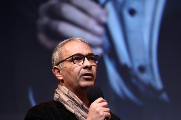 L'écrivain franco-algérien Kamel Daoud, le 18 février 2025 à Paris ( AFP / Behrouz MEHRI )