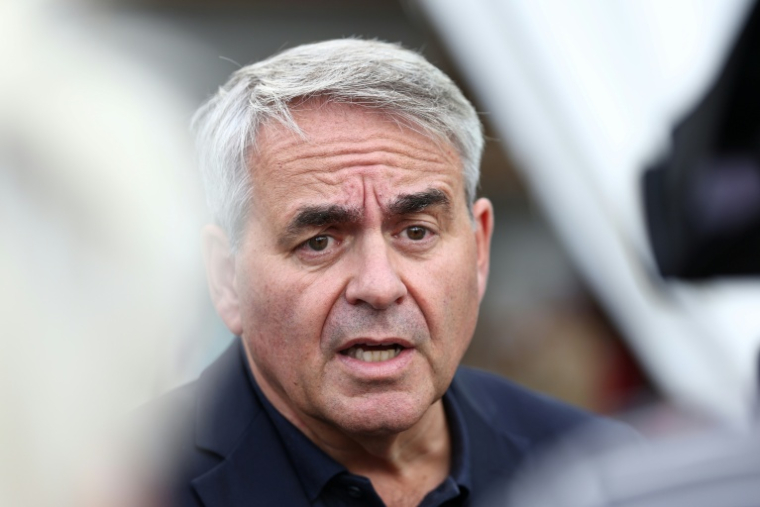 Le président LR des Hauts-de-France Xavier Bertrand à Châlons-en-Champagne, dans la Marne, le 1er septembre 2026 ( AFP / Sameer AL-DOUMY )