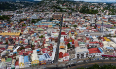 Vue aérienne du centre-ville de Fort de France