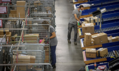 Un centre de tri à Fleurus, en Belgique. ( BELGA / VIRGINIE LEFOUR )