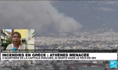 Incendies en Grèce : les évacuations continuent dans le nord d'Athènes