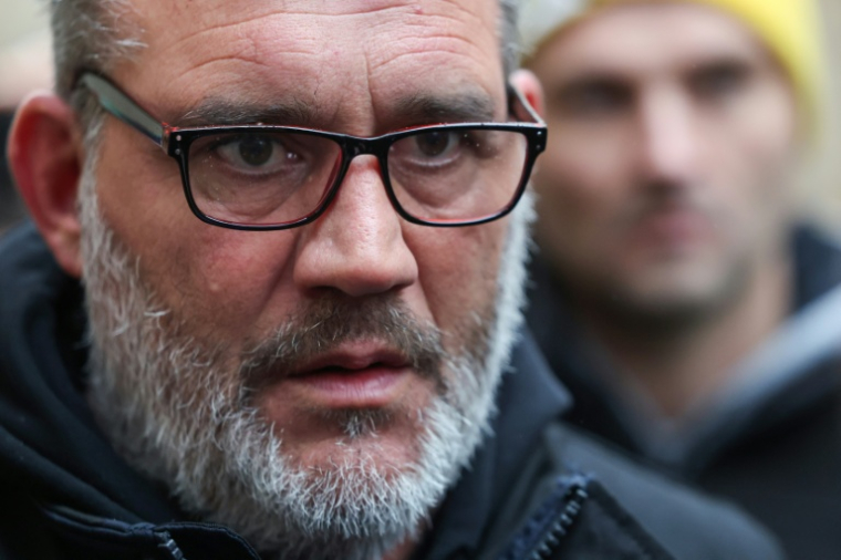 Le patron de la Coordination Rurale Bertrand Venteau devant l'Assemblée nationale à Paris le 8 janvier 2026 ( AFP / Ludovic MARIN )