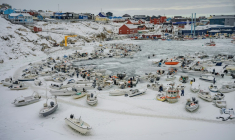 Vue du port d'Ilulissat, au Groenland, le 18 mars 2026 ( AFP / Florent VERGNES )