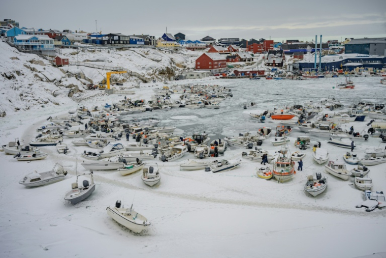 Vue du port d'Ilulissat, au Groenland, le 18 mars 2026 ( AFP / Florent VERGNES )