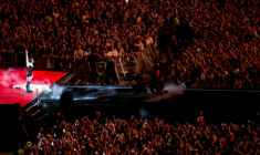 La pop star américaine Lady Gaga lors de son concert sur la plage de Copacabana à Rio de Janeiro, au Brésil, le 3 mai 2025 ( AFP / Daniel RAMALHO )