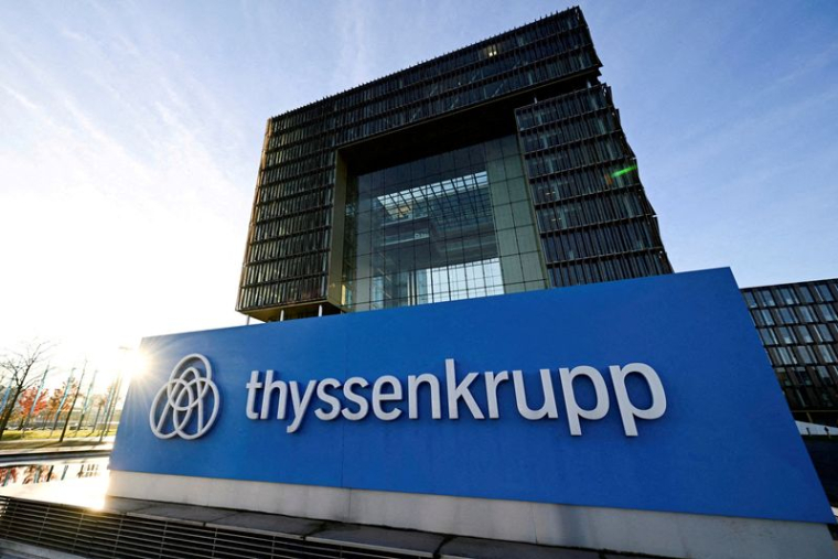 Une vue du siège social de Thyssenkrupp à Essen